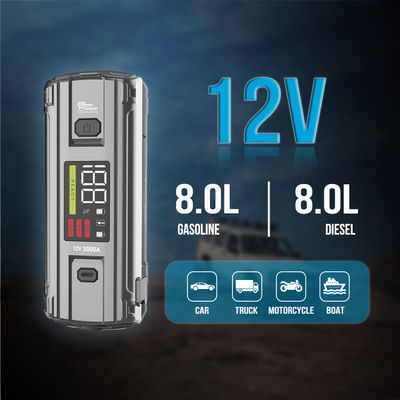 Multifonctionnel 4 en 1 PD d'urgence 65W 3000A courant de pointe Batterie booster Power Bank Jump Starter
