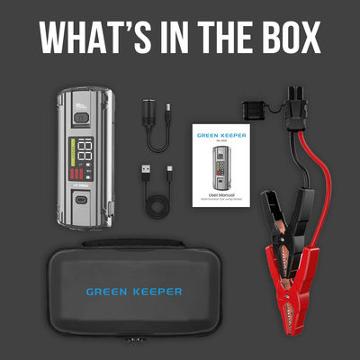 Multifonctionnel 4 en 1 PD d'urgence 65W 3000A courant de pointe Batterie booster Power Bank Jump Starter