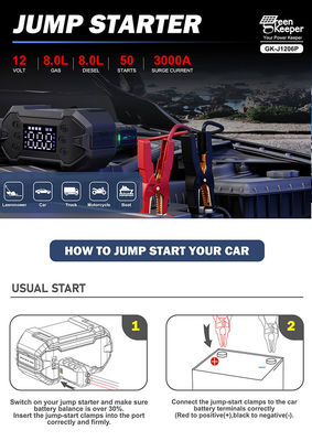 20000mAh Capacité pneumatique gonfleur batterie de voiture démarreur de saut avec compresseur d'air portable