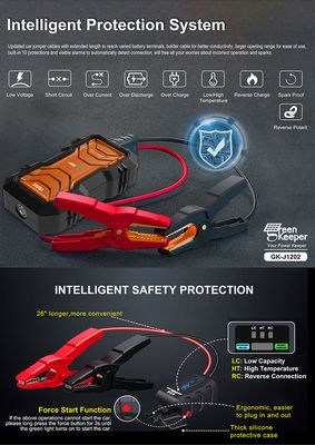 QC 18W Entrée GreenKeeper UltraSafe Super Condensateur 2000A Batterie démarreur avec lumière LED