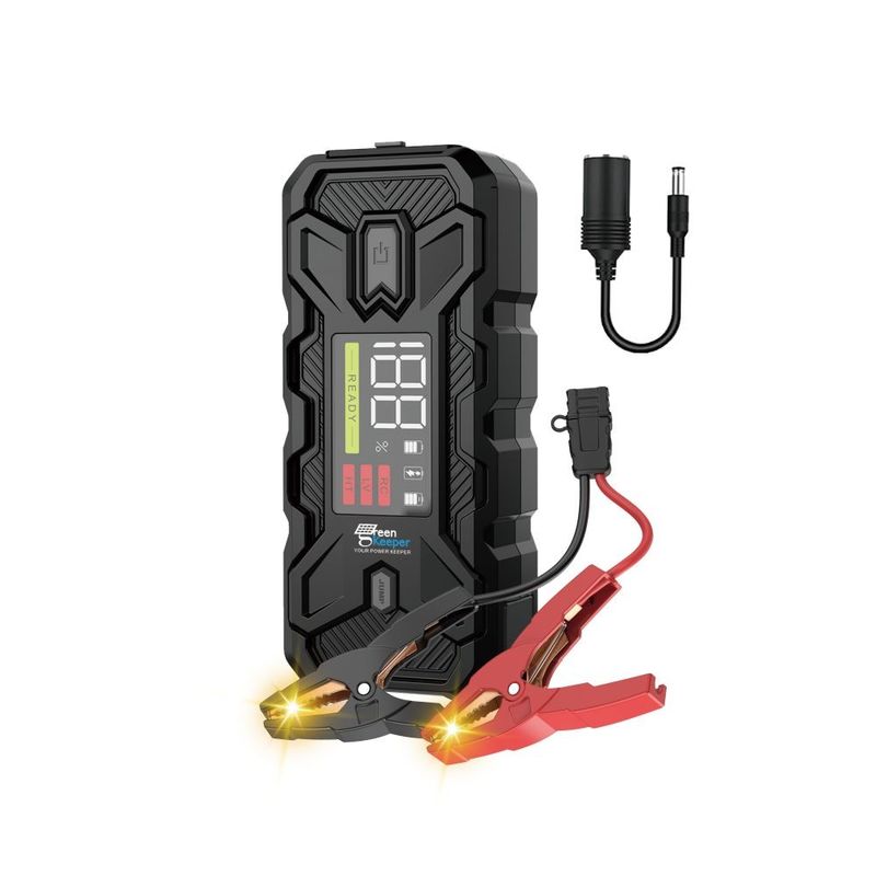 Banque d'alimentation et lampe de poche à LED Gardien vert 2024 3000A 20000mAh High Power Car Jump Starter